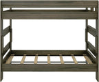 Max & Lily Bunk Bed, Twin-Over-Twin Bed Frame For Kids, Solid Wood Bunk Bed for Kids, No Box Spring NeededBarnwood Brown