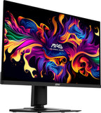 msi MAG 271QPX QD-OLED  27 OLED Gaming Monitor  2560 x 1440 (QHD)  0.03ms Response time  360Hz  True Black HDR 400  HDMI  DP Port  USB Type C  Tilt  Height  Black