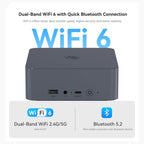 Beelink EQi12 Mini PC  Intel Core 1220P (up to 4.4GHz) 10C/12T  Mini Computer 16GB DDR4 3200MHz 500GB PCIe4.0 SSD  Dual HDMI Display 4K 60Hz/WiFi6/BT5.2/HTPC/NPU/AI/Built-in PSU