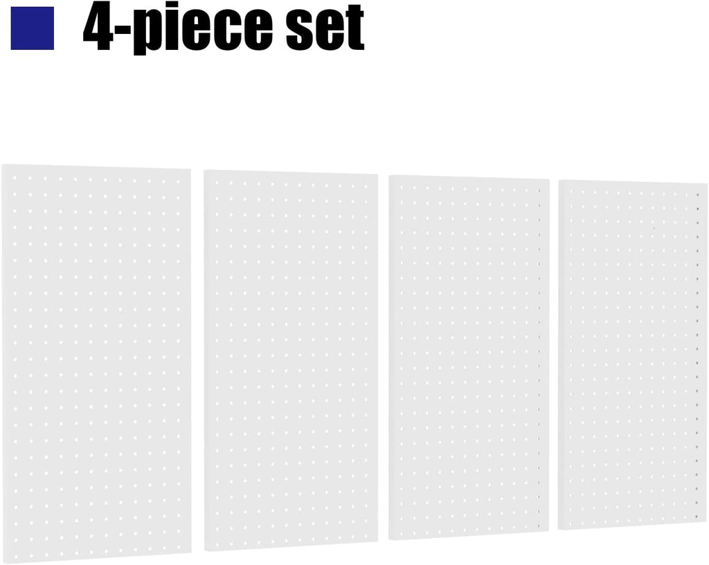 4 PCS - 12" W x 24" H x 0.78" D Metal Pegboard Wall Organizer, Compatible with All 1/8" and 1/4" Hooks, Suitable for Wall Home, Garage Tool Storage, Office Organization, Craft Room, Kitchen