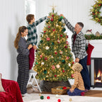 Best Choice Products Douglas Fir Christmas Tree, 7.5ft Pre-lit Artificial Full Fir Lighted Holiday Decoration w/Warm White Lights, Metal Stand