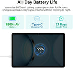 Tablet 11 inch, Android 16 Tablet with Octa-Core Processor, 20GB RAM 128GB ROM 1 TB Expandable, 1280x800 IPS Touch Screen, GPS, 8H Battery, WiFi 6, BT 5.2, 8MP+13MP Dual Camera (Gray)