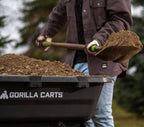 Gorilla Carts 7GCG-NF Heavy-Duty Poly Dump Garden Cart with No-Flat Tires  7 Cubic Feet  1200-Pound Capacity  Black  Amazon Exclusive