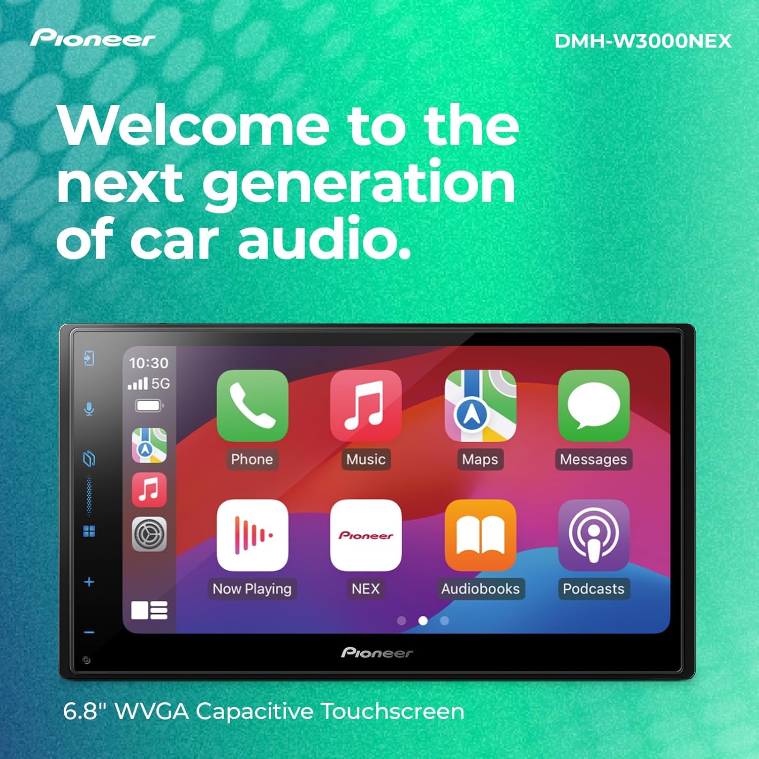 Pioneer DMH-W3000NEX 6.8" Double Din Multimedia Digital Media Receiver  Wireless Apple CarPlay and Android Auto  Bluetooth  Backup Camera Compatible  Touchscreen  One Touch Navigation