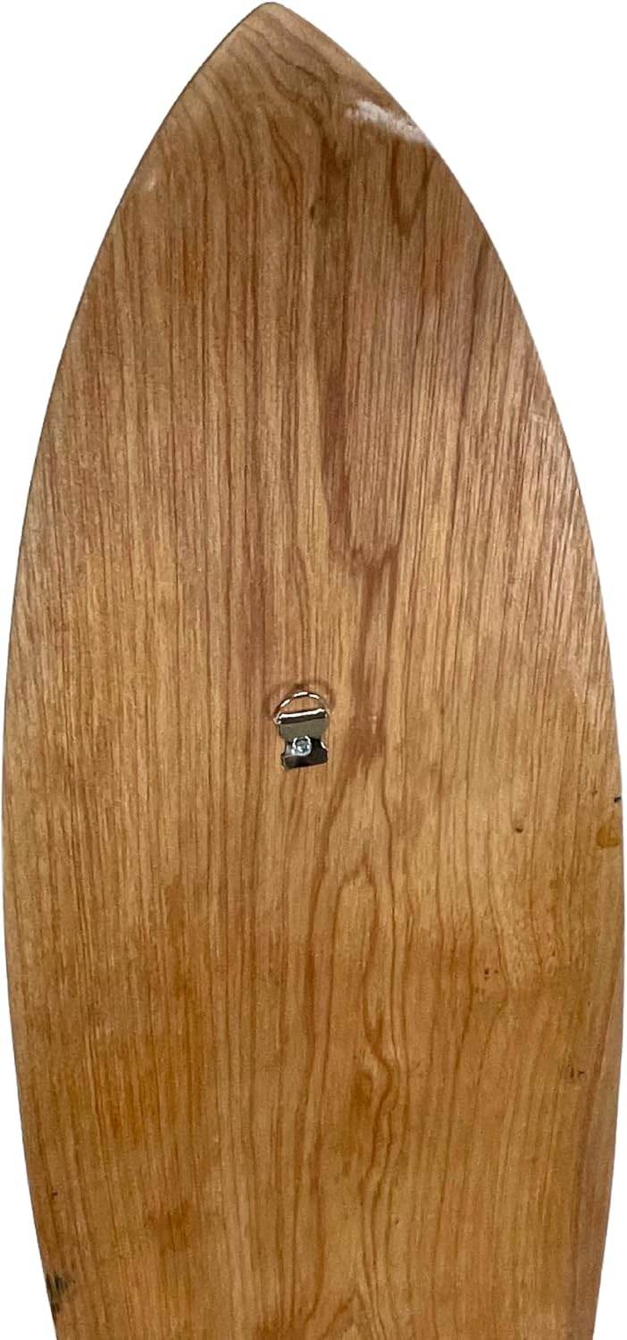 Things2Die4 Decorative Set of 2 Wall-Hanging Surfboards – Hand-Carved Wood with Tiki Mask Designs – Black with Natural Brown Accents – 39 inches Long – Tropical Island Inspired Wall Art