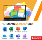 Lenovo IdeaPad 15.6" FHD Business Laptop • Microsoft Office 365 • 1.1TB Storage • DDR4 • Intel Dual core • 1TB Cloud and 128GB SSD and • WiFi 6 • Copilot AI • Windows 11 no Mouse • Essential Laptop