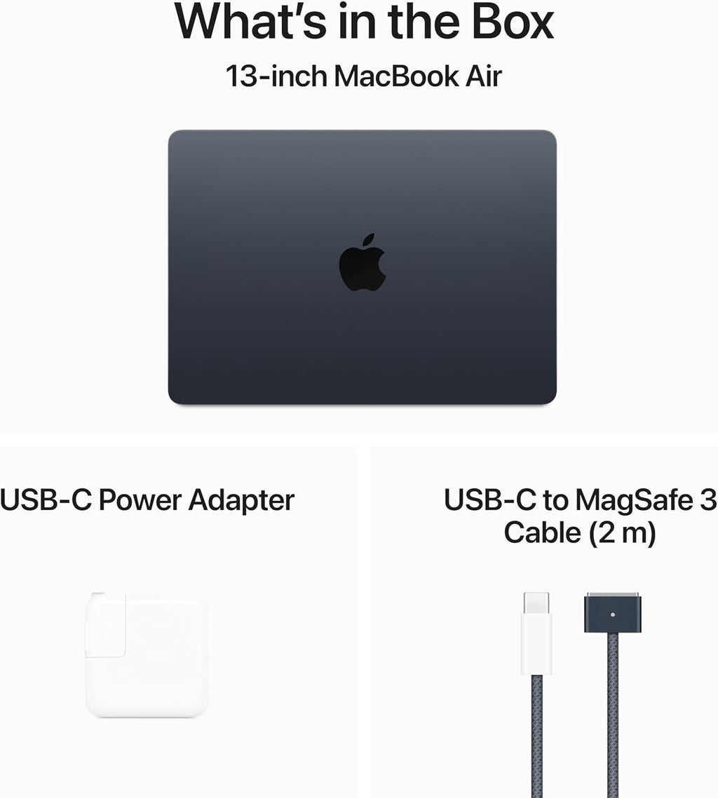 Apple MacBook Air with Apple M3 Chip  13-inch  8GB RAM  256GB SSD Storage  Midnight (Renewed)