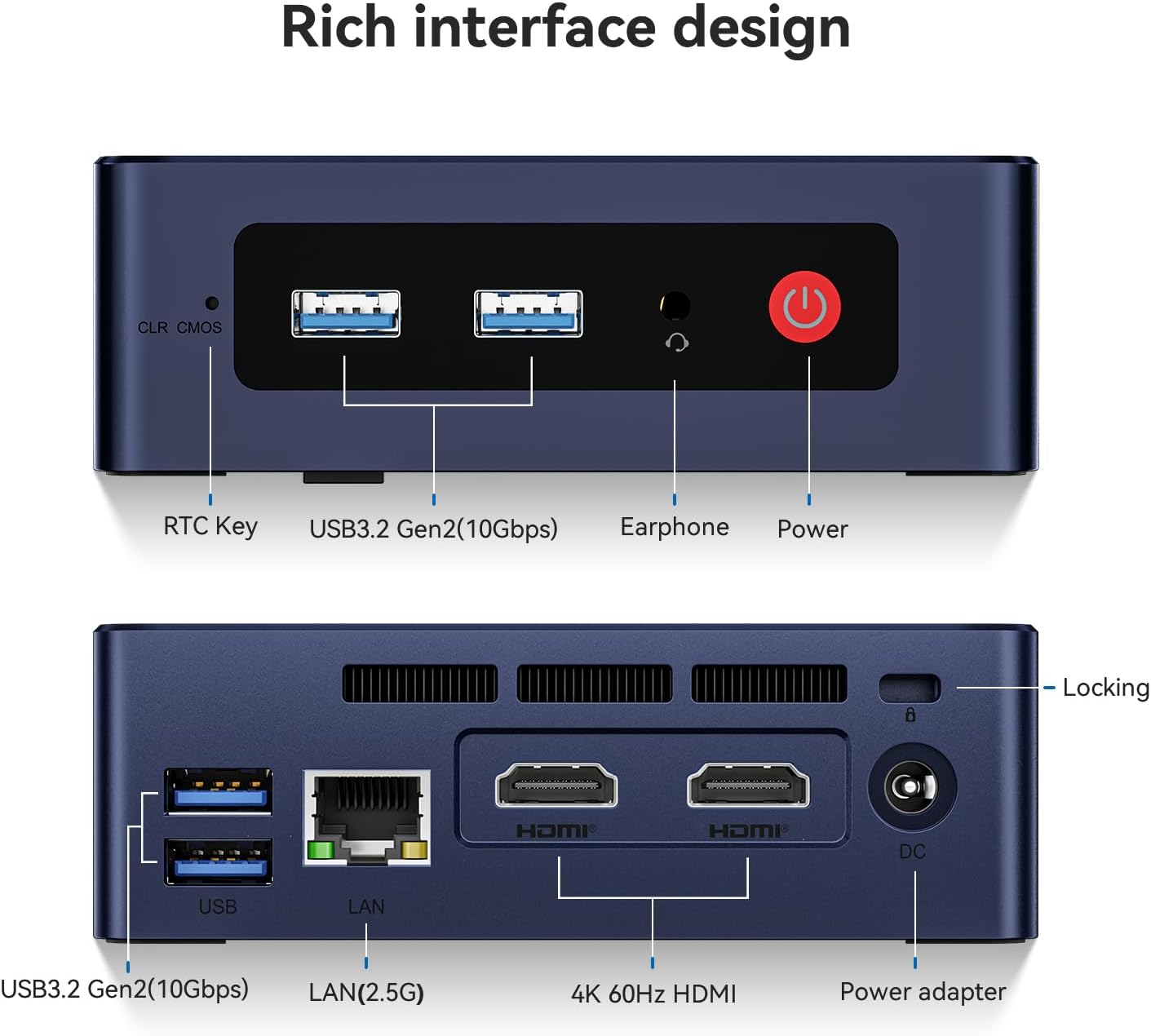 Beelink Mini PC  Mini S12 Intel 12th Gen 4-Core N95(up to 3.4GHz)  Mini Computer 16GB DDR4 RAM 500GB SSD  Desktop PC Dual HDMI 4K UHD/2.5GBps/Dual WiFi5/BT4.2/HTPC/W11 Home