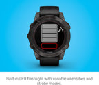 Garmin fēnix 7 Pro Sapphire Solar  Multisport GPS Smartwatch  Built-in Flashlight  Solar Charging Capability  Black