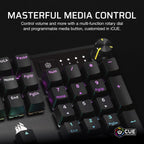 CORSAIR K70 CORE RGB Mechanical Wired Gaming Keyboard with Palmrest – Pre-Lubed MLX Red Linear Switches, SOCD, ABS Double-Shot Keycaps, Sound Dampening, Media Control Dial, QWERTY NA – Black