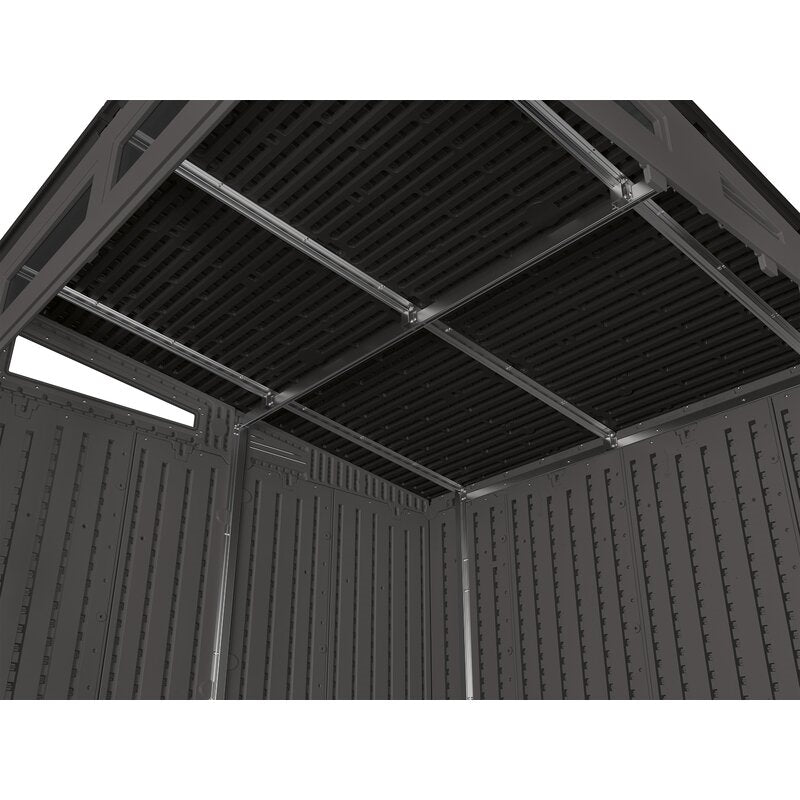 Modernist 7 ft. 2.5 in. x 7 ft. 3.5 in. x 7 ft. 5.5 in. Resin Storage Shed