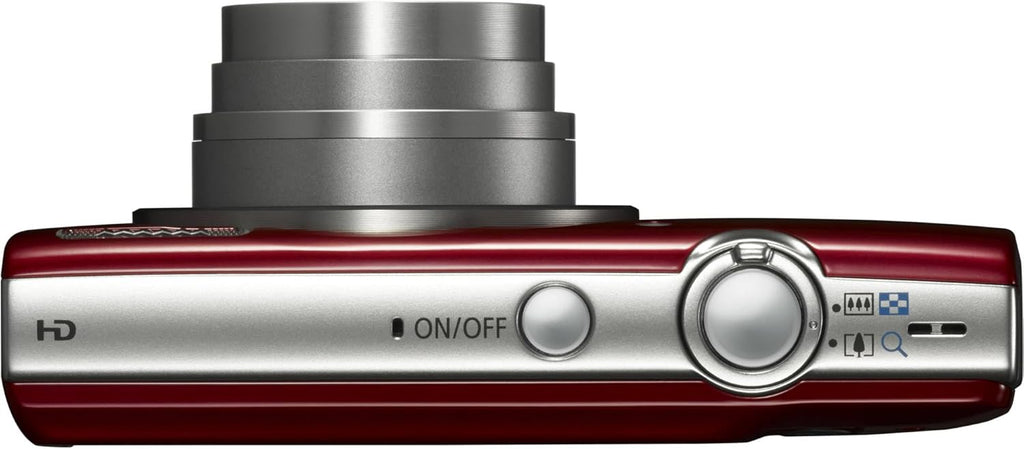 Canon PowerShot ELPH 180 Digital Camera Bundle (Red) Compact Point and Shoot with Optical Zoom | Easy Controls Lightweight Design for Travel Family and Everyday Photography with Case and 64GB Card