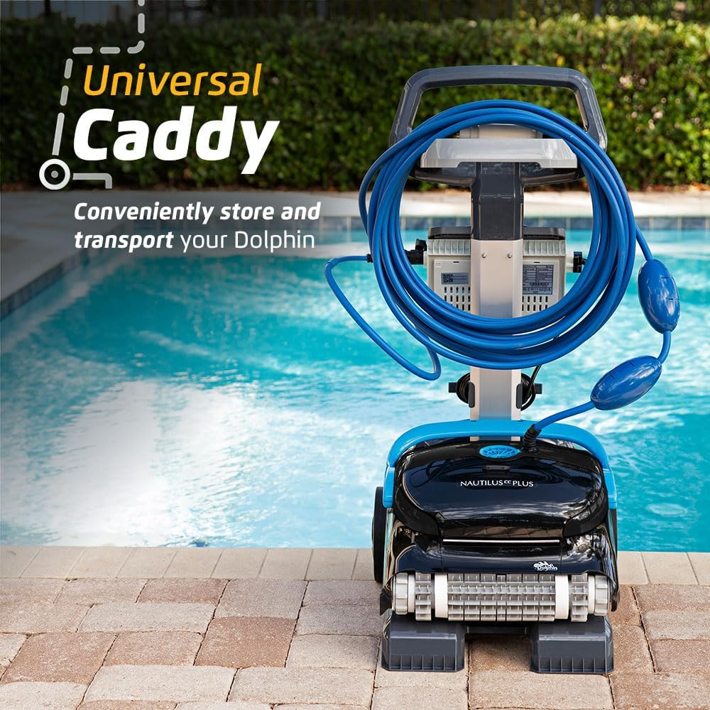 Dolphin Nautilus CC Plus Wi-Fi Automatic Robotic Pool Vacuum Cleaner  Includes Caddy and Classic Cover for Storage and Protection  Ideal for In-Ground Pools up to 50 FT