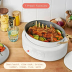 Multi-Cooker 6-Quart 10-in-1 Electric Multi Cooker, Digital Controls, Slow Cook, Steam, Sauté & Rice, Oven-Safe Nonstick Pot