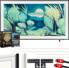 Samsung QN55LS03FA 55" The Frame QLED 4K AI TV (2025) Bundle with Modern White Bezel  CPS 26 Month Protection  Slim Flat Mount  2X HDMI Cables & Deco Gear Complete Home Theater Beginner's Guidebook