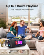 Karaoke Machine for Adults - with Lyrics Display and Screen  Professional Karaoke System  2 Wireless Mics  200W Peak Power  Free Karaoke App  Portable Karaoke Speaker for Home Party and Any Occasion