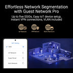 ASUS RT-BE88U Dual-Band WiFi 7 AiMesh Extendable Performance Router  4K-QAM  MLO  Dual 10G Ports  SFP+  4X 2.5G Ports  4X 1G Ports  34G WAN/LAN Capacity  Network Security  Built-in VPN
