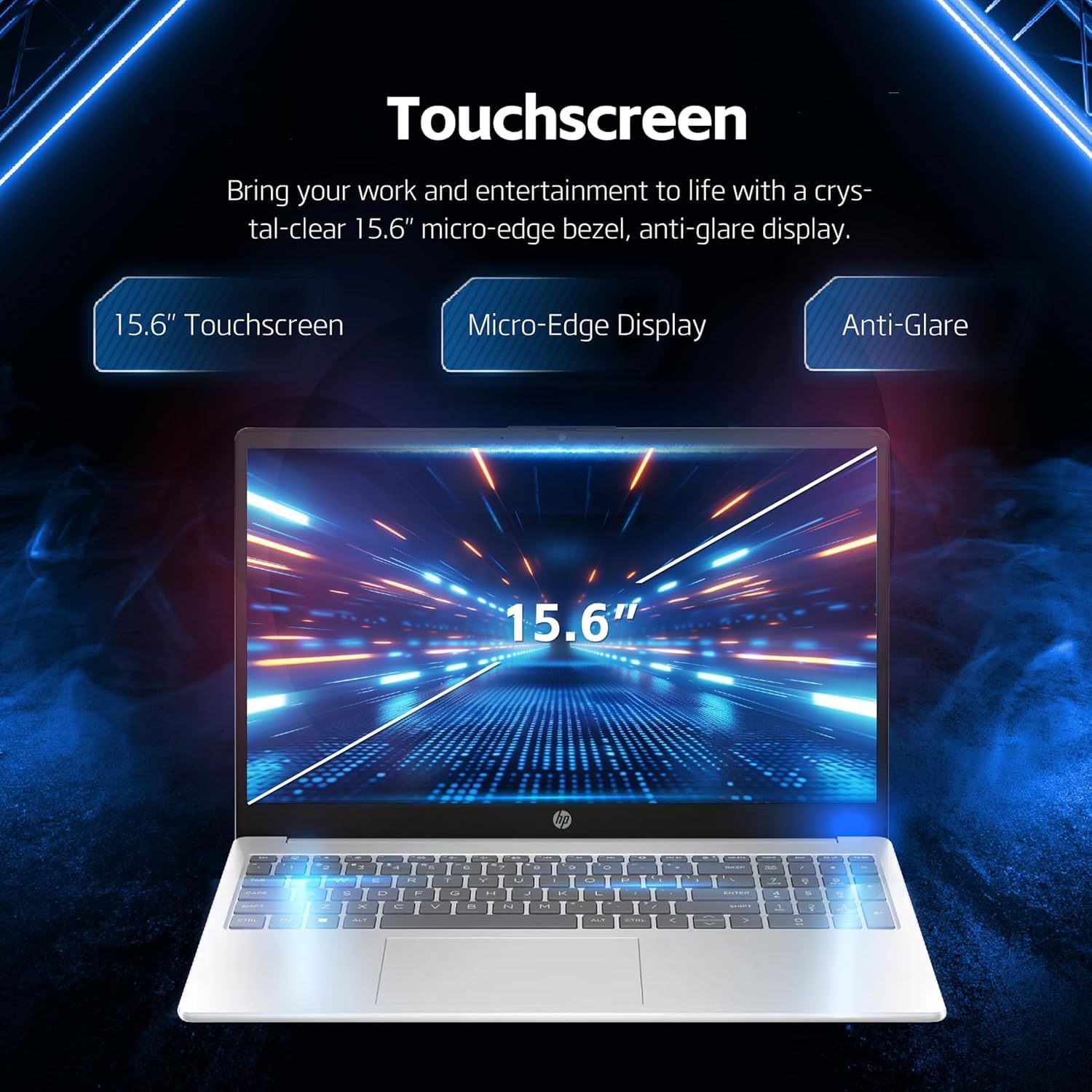 HP Ultrabook 15.6 FHD Touch-Screen Business Laptop Computer with Microsoft Office • 2026 Edition • Intel 10 cores i5-1334U • 12GB DDR4 RAM • 256GB SSD • Windows 11 • w/o Mouse