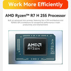 Beelink SER9 Pro Mini PC  AMD Ryzen 7 H 255(Up to 4.9GHz) 8C/16T  Mini Desktop Computer 32GB LPDDR5X RAM 1TB PCIe4.0 SSD  Small Gaming PC Built in Dual Speaker/Mic/BT5.2/WiFi 6 for Gaming/Office/Home