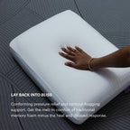 Purple DreamLayer Pillow - Standard Size, Multi-Layered GelFlex Grid & MicroAir Foam for Support & Pressure Relief - Customizable Height with Removable Foam Booster Layers