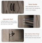 Sideboard Cabinet with Drawers, 47" W Sideboard Buffet Storage Cabinet with Storage for Kitchen, Farmhouse Coffee Bar Cabinets with Shlves and Doors for Hallway, Gray