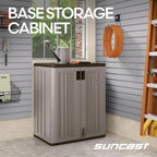 Suncast 36" Resin Base Garage Storage Cabinet, Platinum, Made in the USA