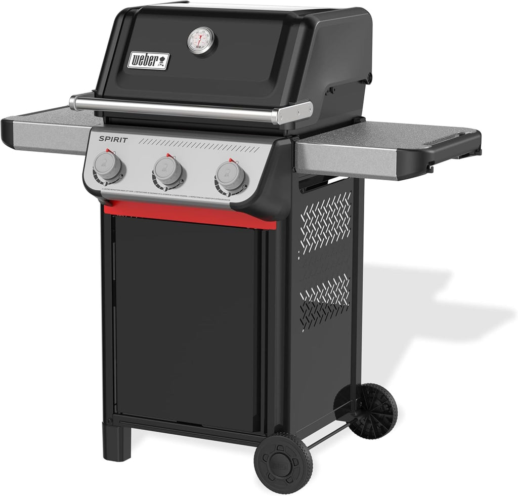 Weber Spirit E-310 Liquid Propane Gas Grill for Outdoor Cooking and BBQ  3 Burners  Black – Porcelain-Enameled Cast-Iron Grates & Snap-Jet Ignition