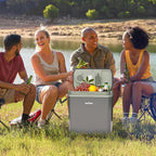 SUNVIVI Electric Cooler & Warmer with Handle, 21QT Portable Thermoelectric Car Refrigerator, Plug-in Mini 12V Fridge for Vehicle, Car fridge for Truck, Travel, Camping, Home, Office, Gray