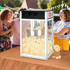 ROVSUN Commercial Popcorn Machine Movie Theater Style with 12 Ounce Kettle Makes Up to 80 Cups, Countertop Popcorn Maker Machine w/Stainless Steel Scoop, Oil Spoon & 3 Popcorn Cups, ETL Certified