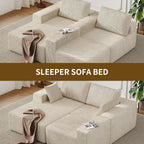 107" L-Shaped Boneless Couch, Cloud Modular Sectional Sofa with Chaise, Upholstered - No Assembly, Deep Seat, Soft Cushions & Backrest, for Living Room, Beige