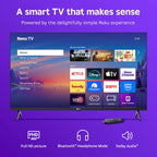 Roku Smart TV – 40-Inch Select Series, 1080p Full HD TV – Roku TV with Voice Remote – Flat Screen LED Television with Wi-Fi for Streaming Live Local News, Sports, Family Entertainment