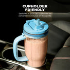 Ninja Blendboss™ | Personal Blender for Smoothies & Frozen Drinks | 26oz Travel Tumbler with LeakProof Lid, Chug Spout & Detachable Straw | Auto-iQ Technology | Blue Raspberry | DB351BL