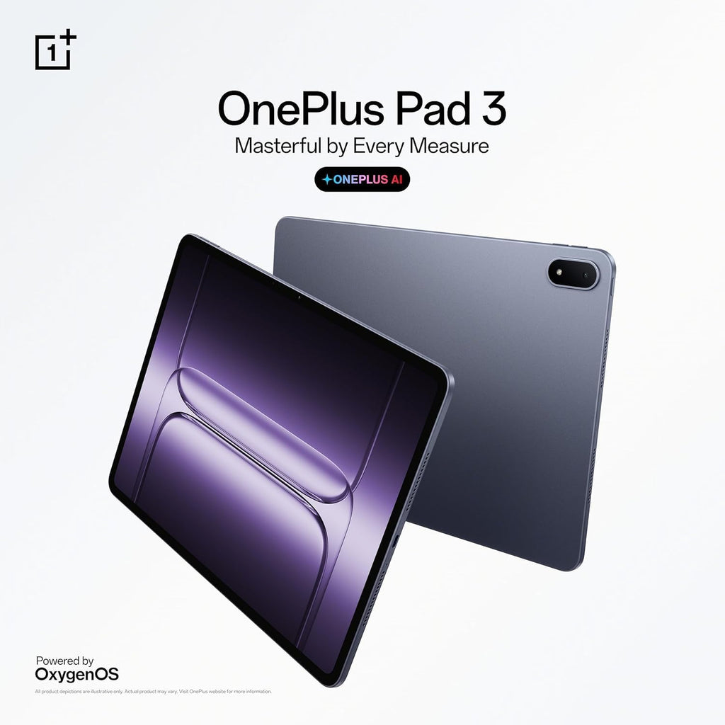 OnePlus Pad3 Storm Blue  13.2″ 3.4KLCD144Hz Display  Snapdragon8Elite  12GB/256GB  12 140mAh Battery with 80W Charge  8‑Speaker Dolby Atmos  Slim 5.97mm Aluminum Body
