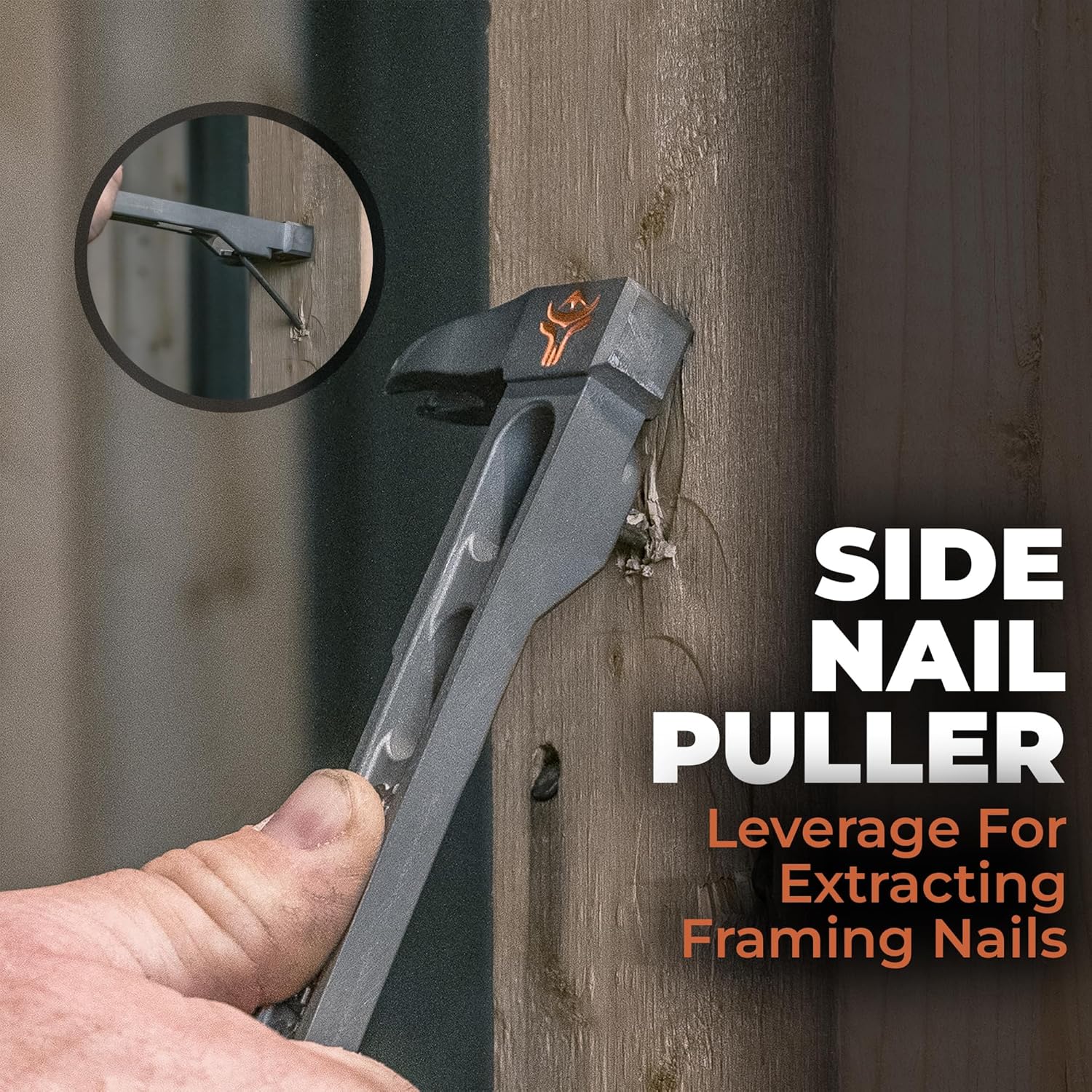 Wrango Tools 11.5" Titanium Nail Puller Cats Paw Pry Bar - Lightens Your Toolbelt - 45% Lighter Than Steel - Side Nail Puller - Professional Grade & Lifetime Warranty - 5% Donated To Help Farmers