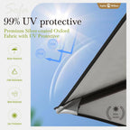 Sophia & William Outdoor Canopy 13x13 Pop Up Canopy Tent Instant Easy One Person Set Up Folding Shelter w/Auto Extending Eaves 169 Square Feet of Shade, UPF50+, Beige