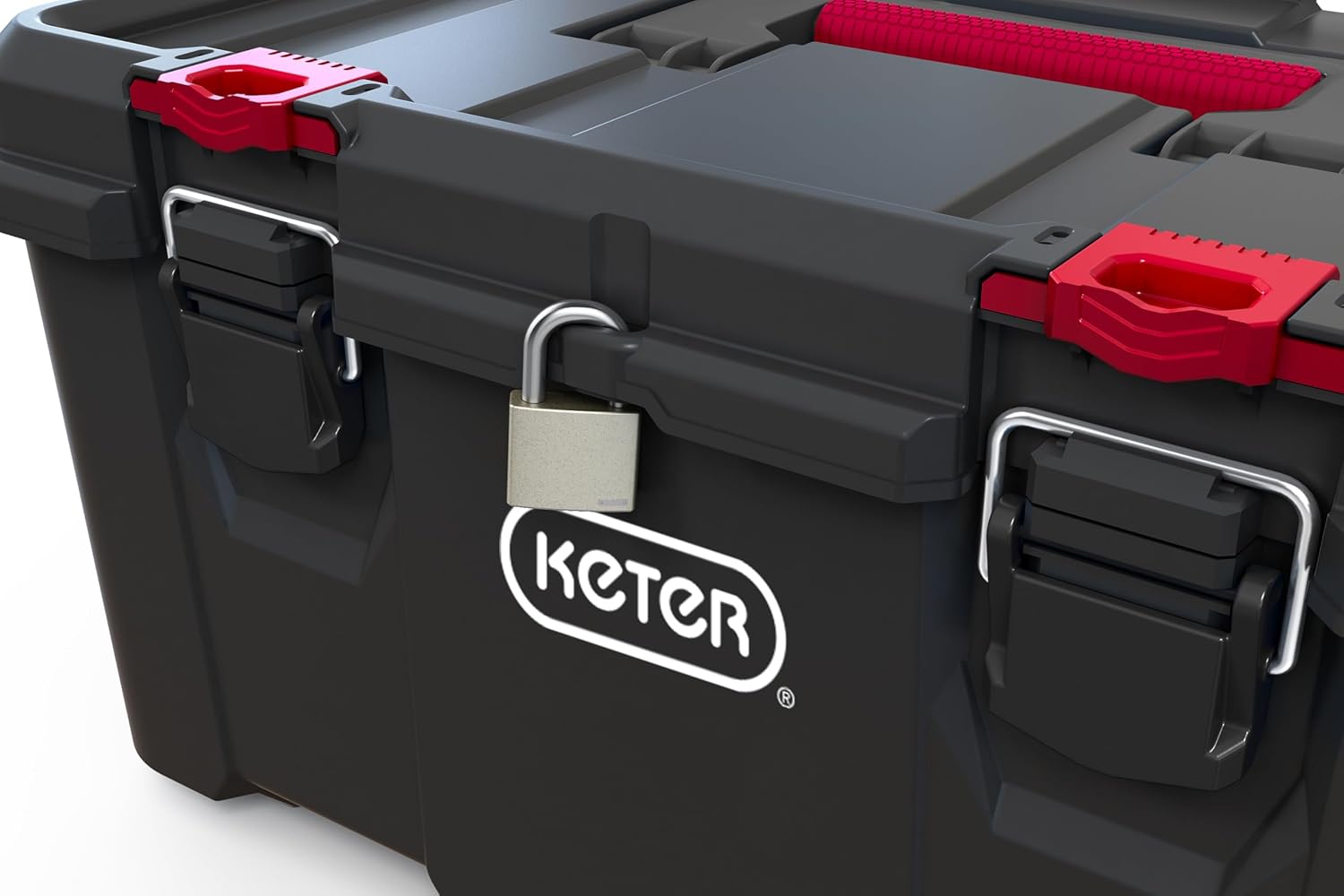 Keter Stack n' Roll Modular DIY Toolbox, Stackable, Lightweight, Durable, Water Resistant, Black
