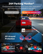 REDTIGER F17 Elite 4K Dash Cam 3 Channel  STARVIS 2 IMX678 & IMX675  128GB Card  Full Night Color  4K+2.5K+1080P Front and Rear Inside  Voice Control  5GHz WiFi-30MB/s Download  GPS  HDR  Parking Mode