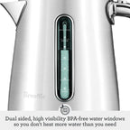 Breville BKE845BST Smart Kettle Luxe Water Heater, 7 Cup, Black Stainless Steel