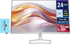 HP Series 5 524sf Monitor (Replaces M24f) 24" IPS FHD 300 Nits Display  -5 to +25 Degrees Adjustable Tilt  Flicker Free  Anti-Glare  1x HDMI  1x VGA  Black/Silver with Dockztorm HUB USB Port Expander