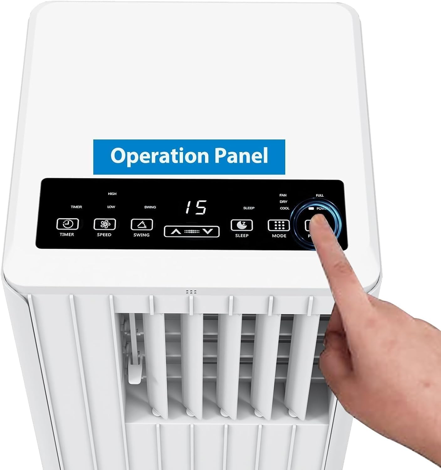 Portable Air Conditioner 8000 BTU, 3-in-1 Cooling, Dehumidifier & Fan, Quiet Sleep Mode Less Than 50dB, Self-Evaporating, Windowless AC for Rooms Up to 350 Sq. Ft., Remote & Window Kit Included