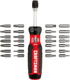 CRAFTSMAN Torque Screwdriver Set with Storage, 1" Phillips, Slotted, Hex, Torx and Square Screwdriving Bits, 29 Piece (CMHT68130)