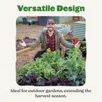 Epic Gardening 5-in-1 Modular Galvanized Raised Garden Bed Kit  29" Tall Food-Safe Metal Planter Box  Large Raised Garden Beds Outdoor for Vegetables  Flowers  Herbs & Fruits - Mist Green