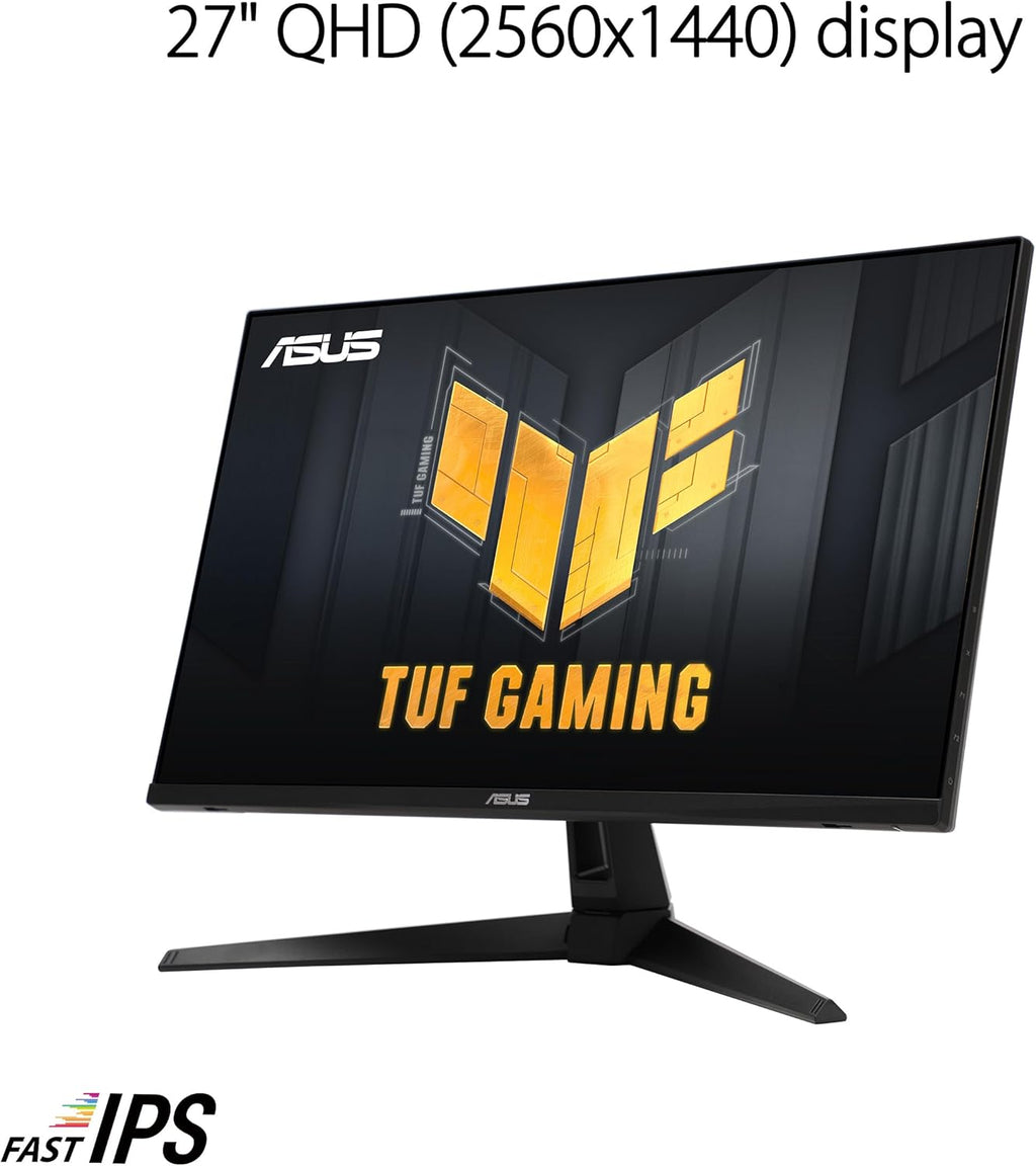ASUS TUF Gaming 27” 1440P Monitor (VG27AQM5A) - QHD (2560x1440)  300Hz  Fast IPS  Extreme Low Motion Blur Sync  0.3ms  Speaker  95% DCI-P3  Shadow Boost  DisplayWidget Center  3 yr Warranty