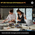 HP 255 G10 Laptop for Home or Work - Microsoft Office 365 for Web - 15.6" Full HD - Ryzen 3 7330U (Beat Intel i5-1135G7) - 16GB RAM - 256GB SSD - HDMI - USB-C - Windows 11 w/o Mouse