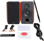 Edifier R1700BTs Active Bluetooth Bookshelf Speakers - 2.0 Wireless Near Field Studio Monitor Speaker - 66w RMS with Subwoofer Line Out