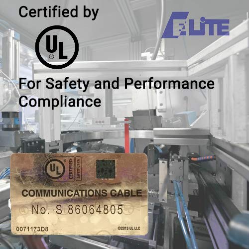 Elite CAT5E Riser (CMR), 1000ft, UTP 24AWG, Solid Bare Copper, 350MHz, UL Certified, Easy to Pull (Reelex II) Box, Bulk Ethernet Cable, White