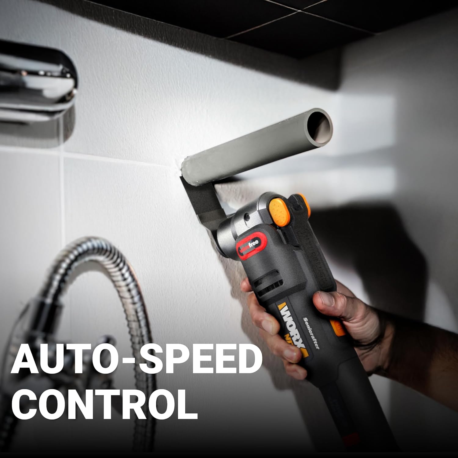 Worx Nitro 20V Cordless Oscillating Multi Tool with 5° Oscillation Angle, VibraFree Technology, Slim-body Design, Tool Only, 23 Pieces Accessories with Carrying Bag, WX698L.9