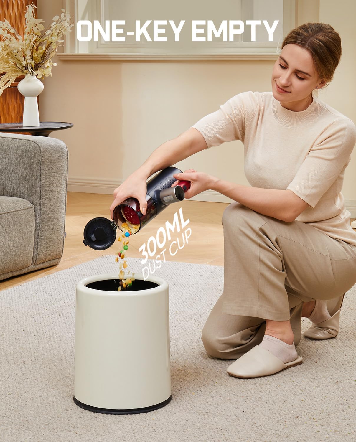 Fanttik Cruise V11 APEX Handheld Vacuum Cordless, 4-in-1 Vacuum Cleaner with 180° Rotatable Handle, 145W Brushless Motor, LED Touch Screen, 3 Suction Modes for Home Corners, Kitchen, Car, Crevices