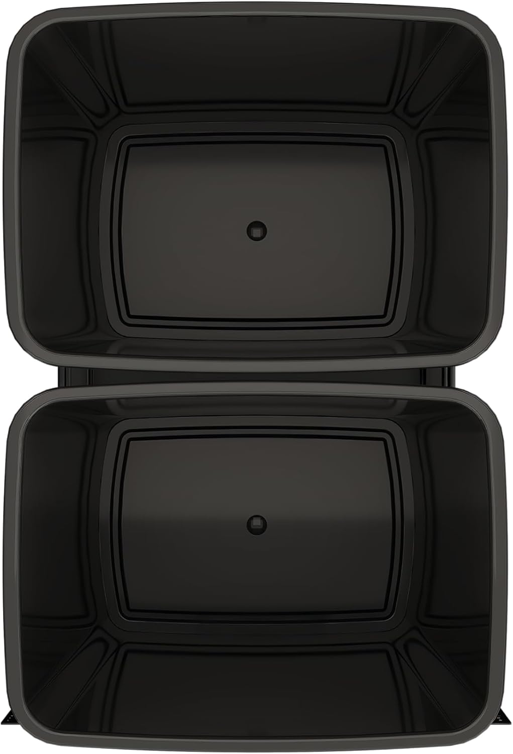 Rev-A-Shelf Steel Double Pullout Waste Container with Soft-Close, 35 Quart, Black - Sliding Garbage Bin System with Dual Trash Can for 18" Home Kitchen Base Cabinet, 53WC-1835SCDM-218