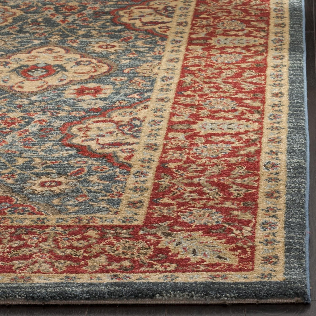SAFAVIEH Mahal Collection Area Rug - 9' x 12', Navy & Red, Traditional Oriental Design, Non-Shedding & Easy Care, Ideal for High Traffic Areas in Living Room, Bedroom (MAH655C)
